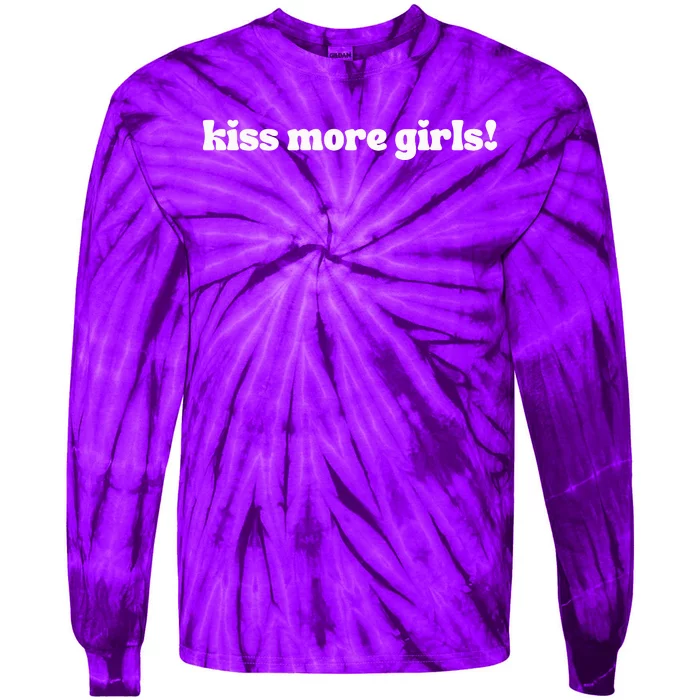 Kiss More Girl Lgbtq Tie-Dye Long Sleeve Shirt