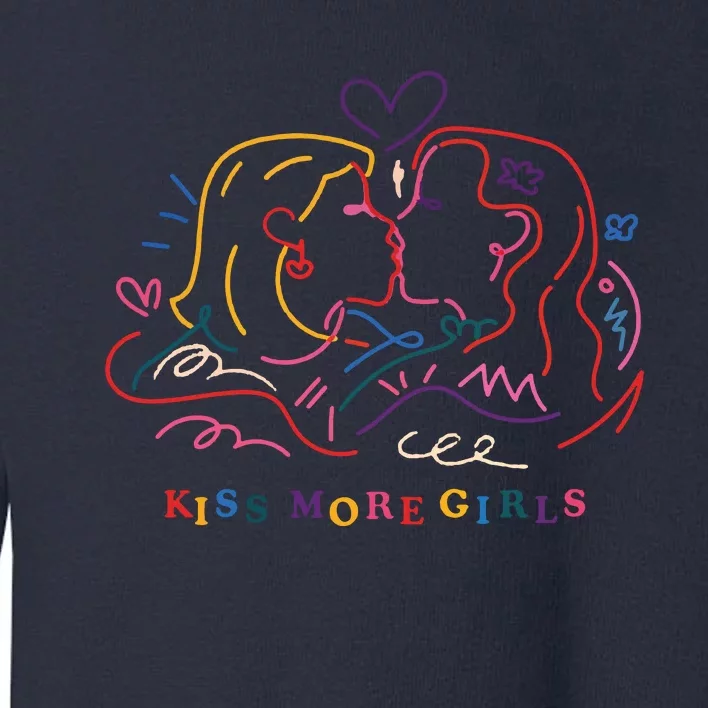 Kiss More Girl Baby Lesbian Toddler Sweatshirt