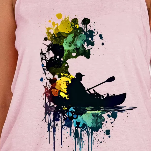 Kayak Meaningful Gift Women's Knotted Racerback Tank