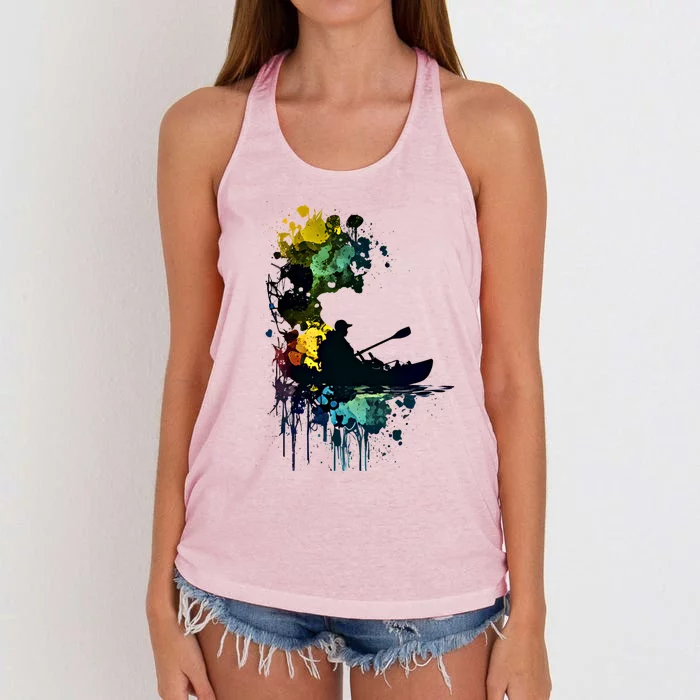 Kayak Meaningful Gift Women's Knotted Racerback Tank