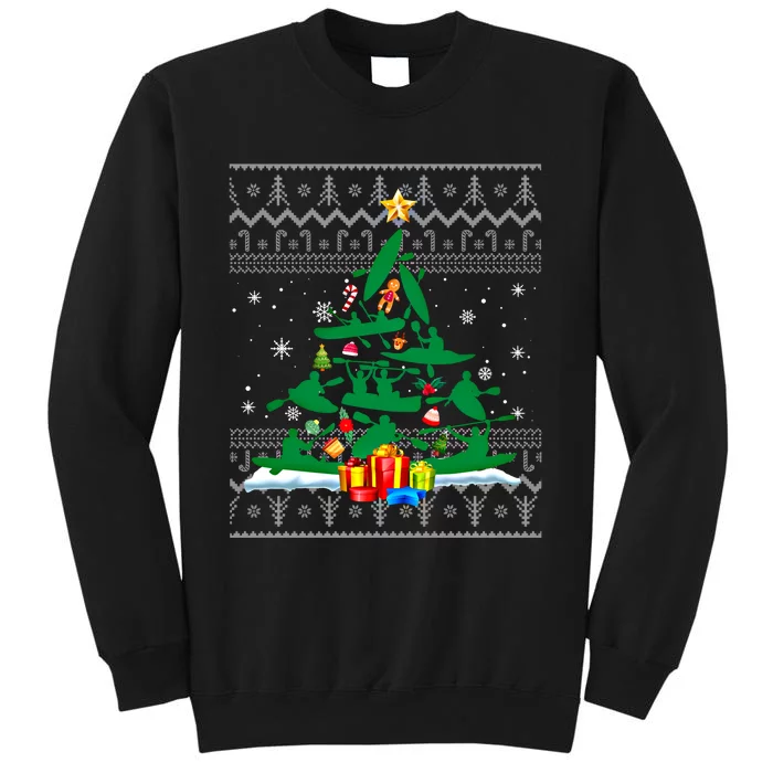 Kayaking Meaningful Gift Kayak Christmas Tree Ugly Great Gift Tall Sweatshirt