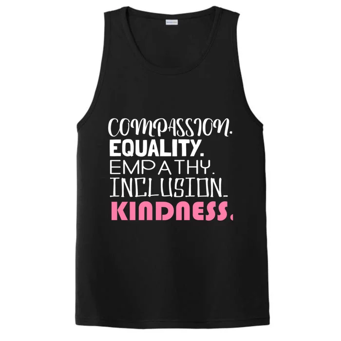 Kindness Matters Hu Equality Inclusion Clothing Cool Gift Performance Tank