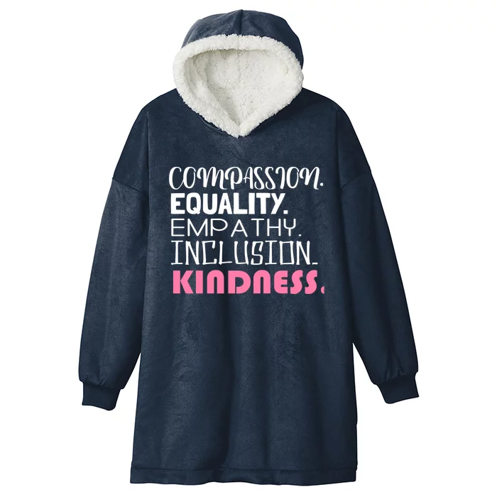 Kindness Matters Hu Equality Inclusion Clothing Cool Gift Hooded Wearable Blanket