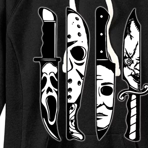 Knives Machete Horror Movies Halloween Women's Fleece Hoodie