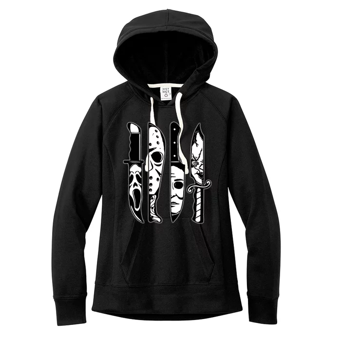 Knives Machete Horror Movies Halloween Women's Fleece Hoodie