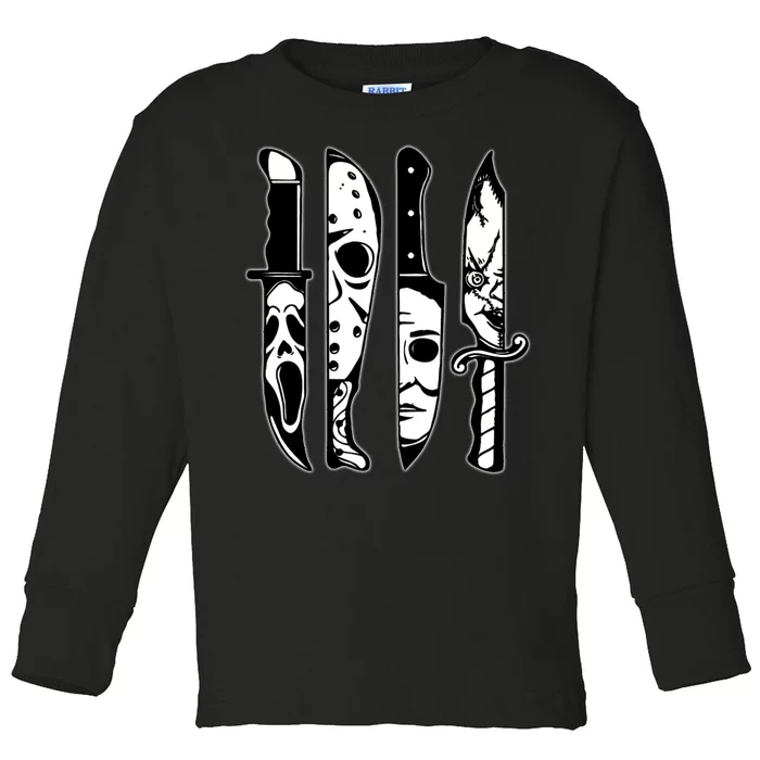 Knives Machete Horror Movies Halloween Toddler Long Sleeve Shirt