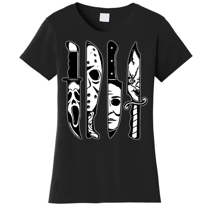 Knives Machete Horror Movies Halloween Women's T-Shirt