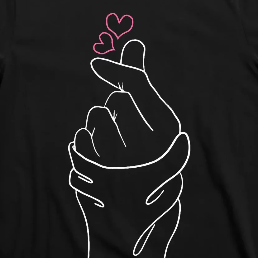 Kpop Merch Hand Symbol Heart Kdrama Korean Pop Music T-Shirt