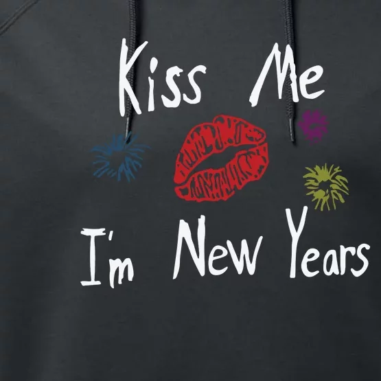 Kiss Me I’M New Years 2024 Performance Fleece Hoodie