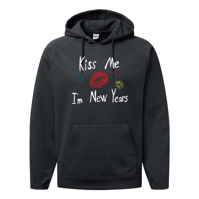 Kiss Me I’M New Years 2024 Performance Fleece Hoodie