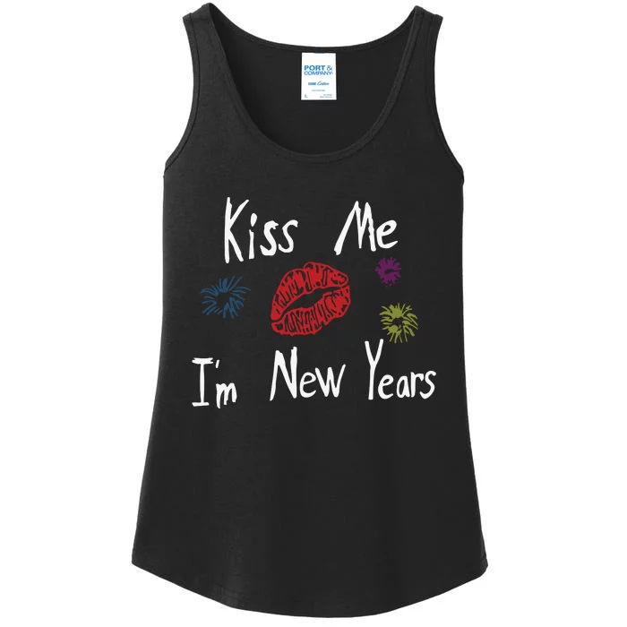 Kiss Me I’M New Years 2024 Ladies Essential Tank