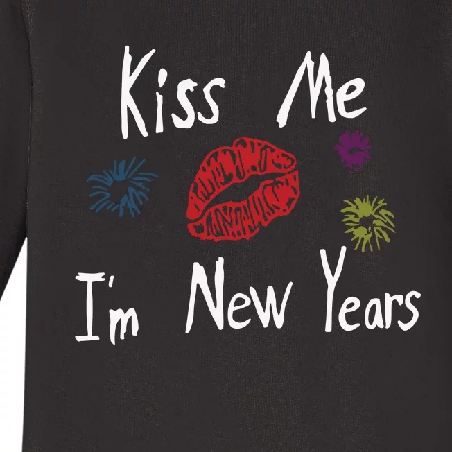 Kiss Me I’M New Years 2024 Baby Long Sleeve Bodysuit