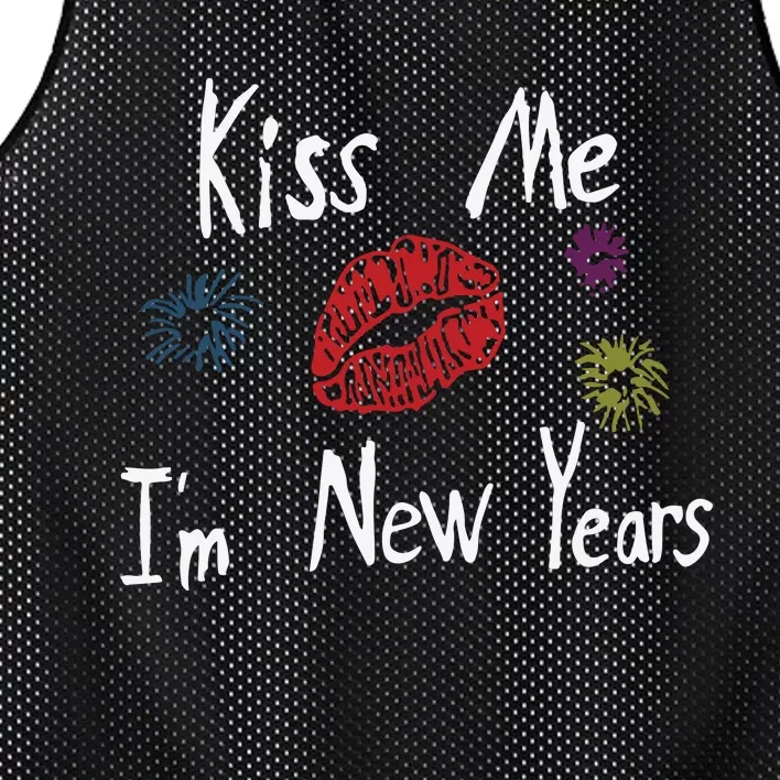 Kiss Me I’M New Years 2024 Mesh Reversible Basketball Jersey Tank