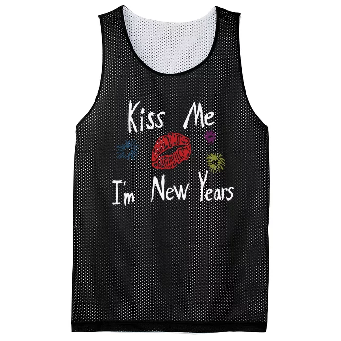 Kiss Me I’M New Years 2024 Mesh Reversible Basketball Jersey Tank