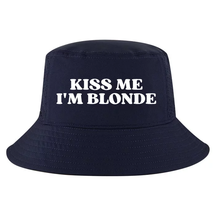 Kiss Me I'm Blonde Funny Quote Aesthetic 2000s Cool Comfort Performance Bucket Hat