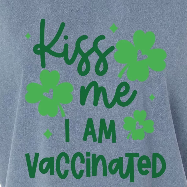 Kiss Me I Am Vaccinated For St Patrick's Day Gift Garment-Dyed Women's Muscle Tee