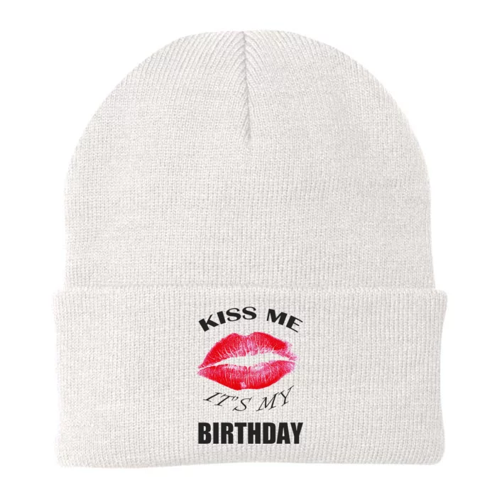 Kiss Me It's My Birthday Knit Cap Winter Beanie