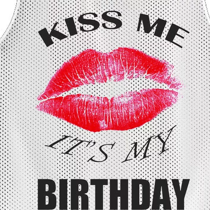 Kiss Me It's My Birthday Mesh Reversible Basketball Jersey Tank