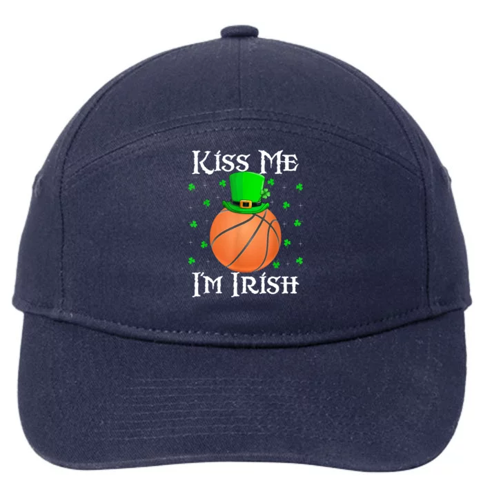 Kiss Me I'm Irish Leprechaun Hat Basketball St Patrick's Day Gift 7-Panel Snapback Hat