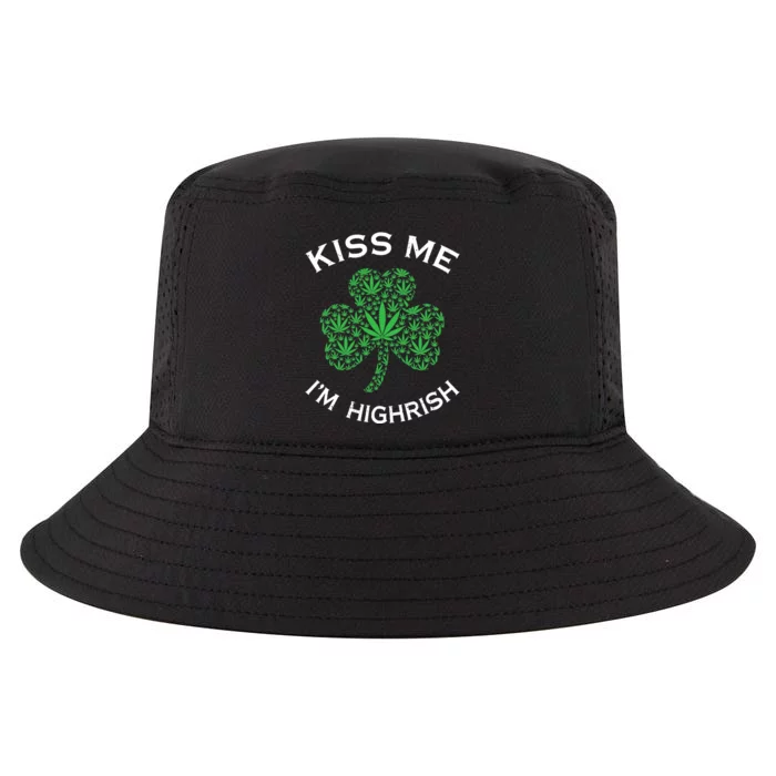 Kiss Me I'm Highrish Clover Marijuana Funny Irish St Patrick Day Cool Comfort Performance Bucket Hat