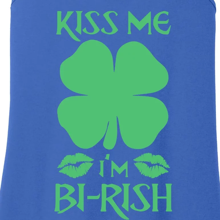 Kiss Me I'm Bigiftrish Birish Irish Bisexual Pride Sharmcok Cute Gift Ladies Essential Tank