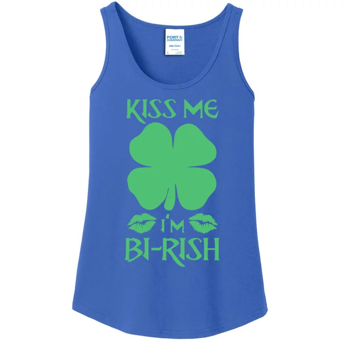 Kiss Me I'm Bigiftrish Birish Irish Bisexual Pride Sharmcok Cute Gift Ladies Essential Tank