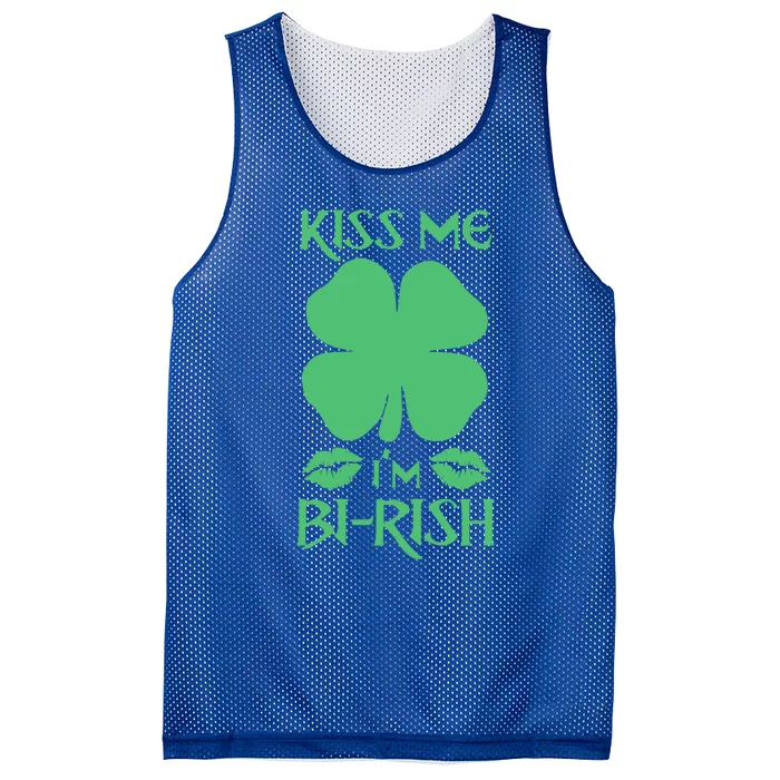 Kiss Me I'm Bigiftrish Birish Irish Bisexual Pride Sharmcok Cute Gift Mesh Reversible Basketball Jersey Tank