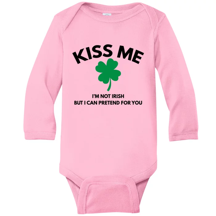 Kiss Me Im Not Irish Baby Long Sleeve Bodysuit