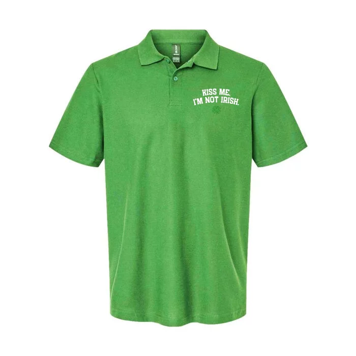 Kiss Me I'm Not Irish St Patricks Day Gifts Shamrock Softstyle Adult Sport Polo