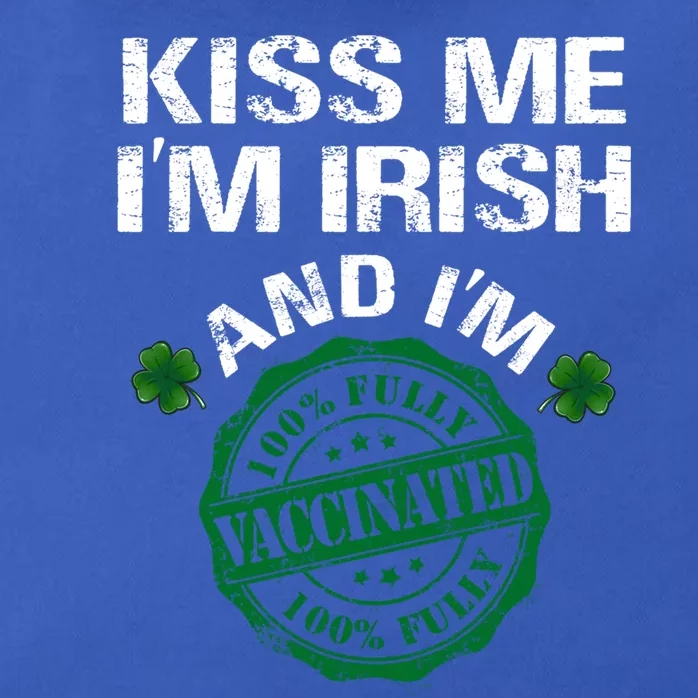 Kiss Me I'm Irish I Am Vaccinated Pro Vaccine Gift Zip Tote Bag