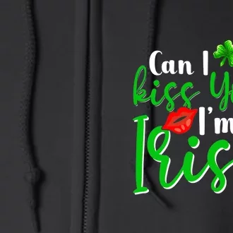 Kiss Mee I'm A Veteran Irish St Patrick's Day Full Zip Hoodie