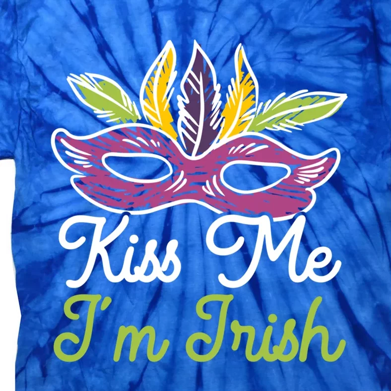 Kiss Me I'm Irish Mardi Gras Parade Masquerade Gift Tie-Dye T-Shirt