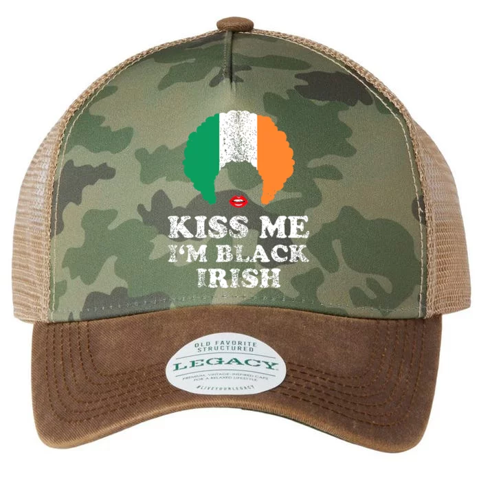 Kiss Mee I'm Black Irish History Funny St Patricks Day Legacy Tie Dye Trucker Hat