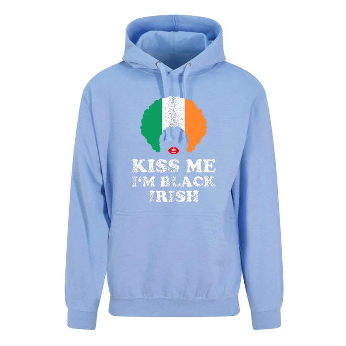 Kiss Mee I'm Black Irish History Funny St Patricks Day Unisex Surf Hoodie