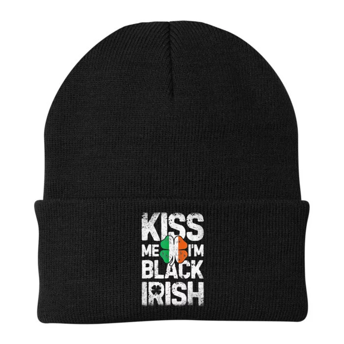 Kiss Mee I'm Black Irish St. Patricks Day Quote Knit Cap Winter Beanie