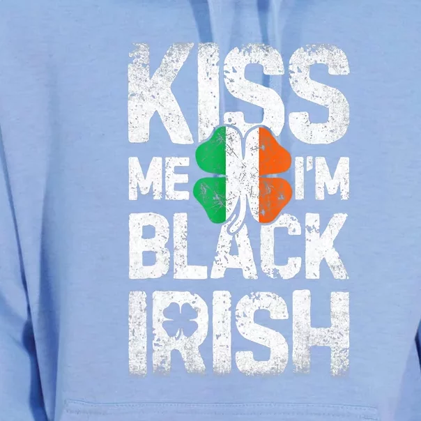 Kiss Mee I'm Black Irish St. Patricks Day Quote Unisex Surf Hoodie