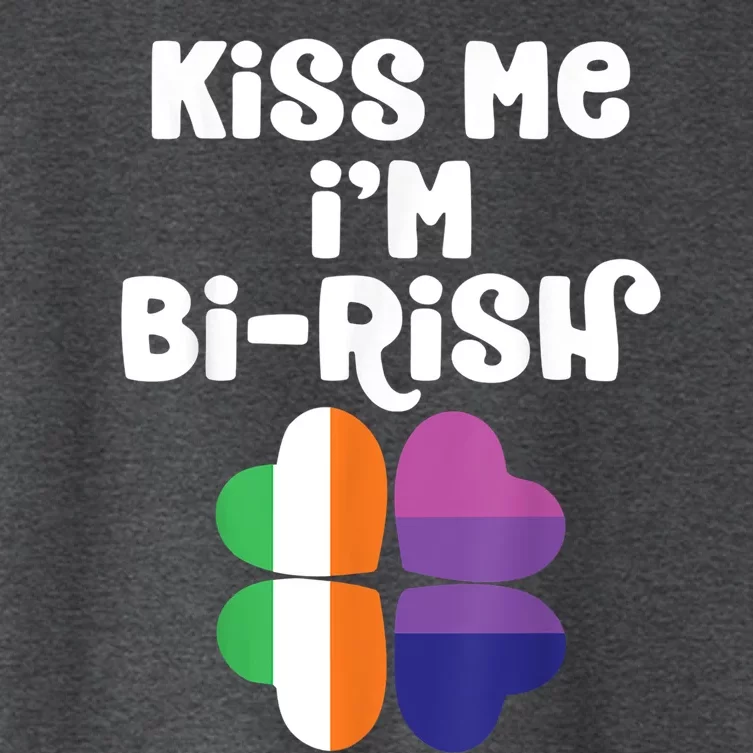 Kiss Me Im Bi Rish Bisexual St Patricks Day Lgbt Pride Gift Women's Crop Top Tee