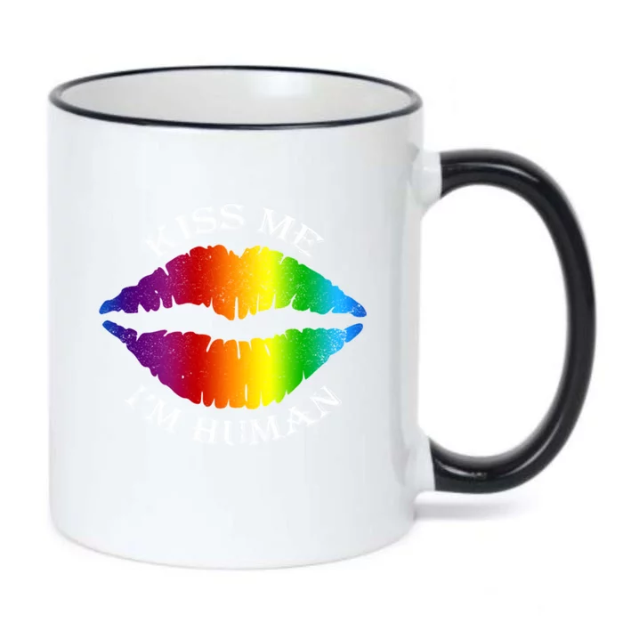 Kiss Me Im A Proud Hu Lgbt Pride Gift Black Color Changing Mug