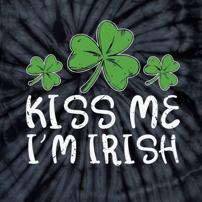 Kiss Me Im Irish Funny Irish Shamrock Tie-Dye T-Shirt