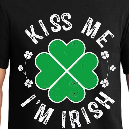 Kissing Me I'm Irish St Patrick's Day Shamrock Shenanigans Pajama Set