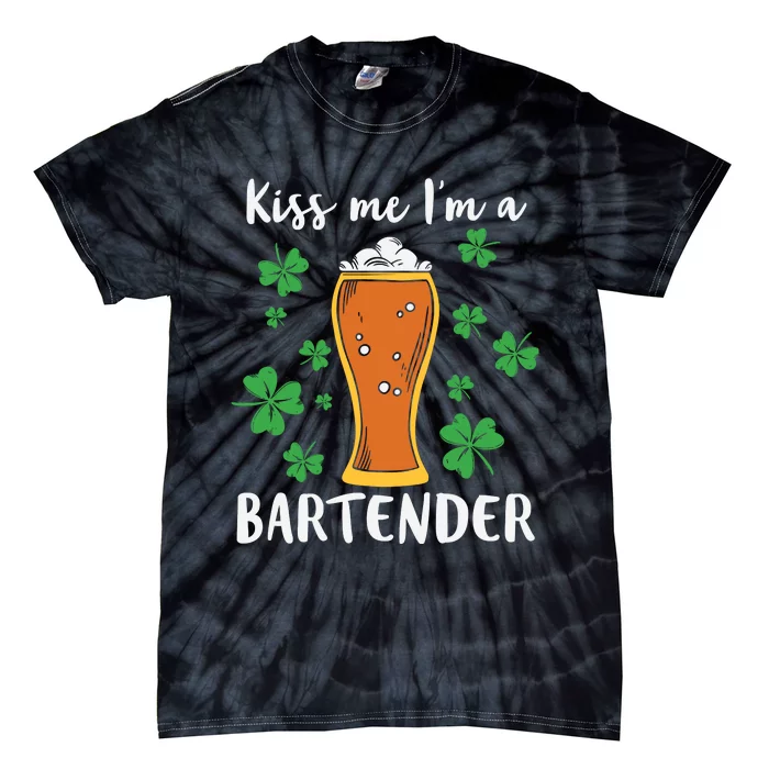 Kiss Me Im A Bartender Tie-Dye T-Shirt