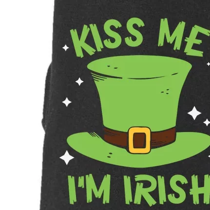 Kiss Me Im Irish Shamrock Hat Funny Gift Doggie 3-End Fleece Hoodie