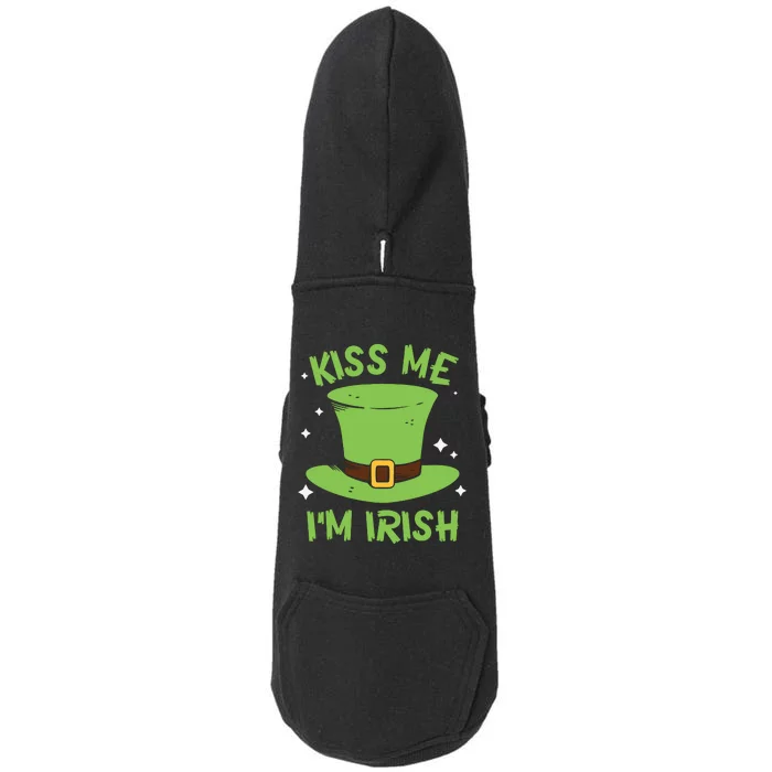 Kiss Me Im Irish Shamrock Hat Funny Gift Doggie 3-End Fleece Hoodie