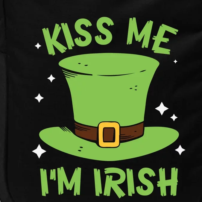 Kiss Me Im Irish Shamrock Hat Funny Gift Impact Tech Backpack