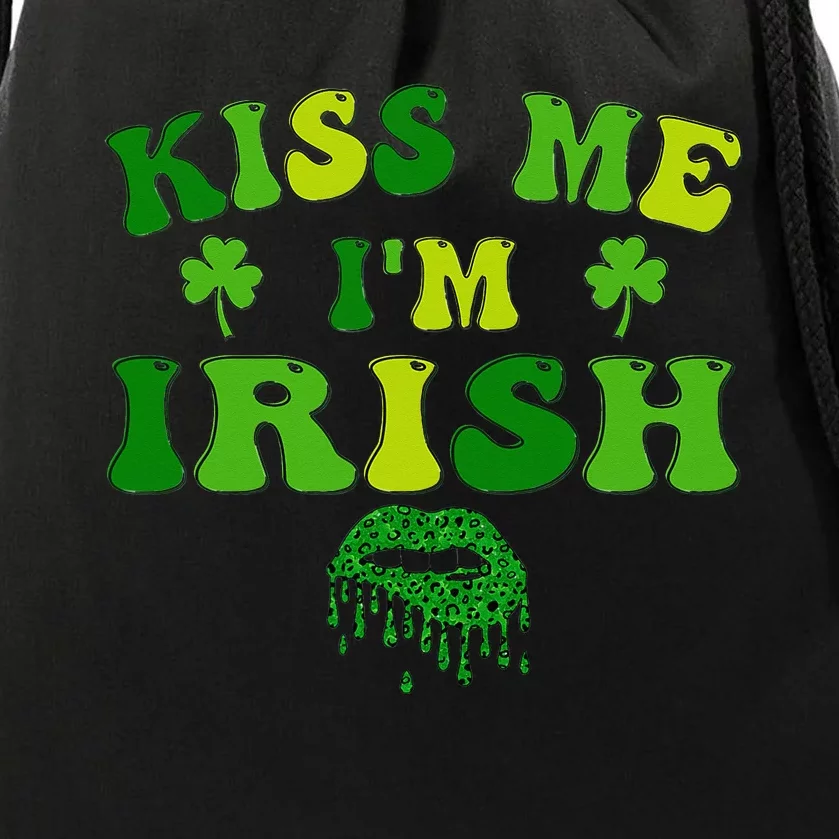 Kissing Me I'm Irish St Patricks Day Gifts Drawstring Bag