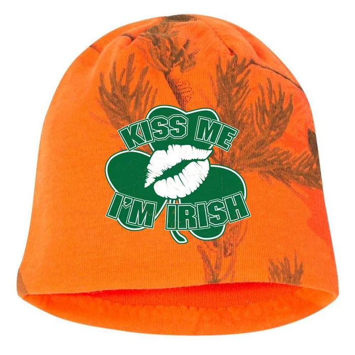 Kiss Me I'm Irish Lips Kati - Camo Knit Beanie