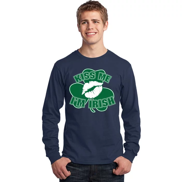 Kiss Me I'm Irish Lips Tall Long Sleeve T-Shirt