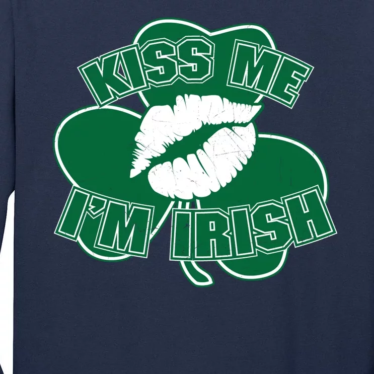 Kiss Me I'm Irish Lips Tall Long Sleeve T-Shirt