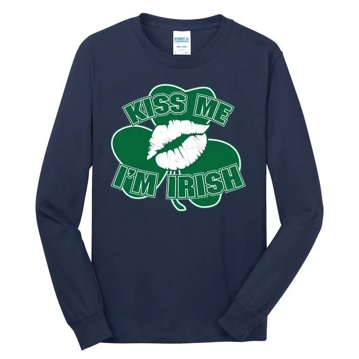 Kiss Me I'm Irish Lips Tall Long Sleeve T-Shirt