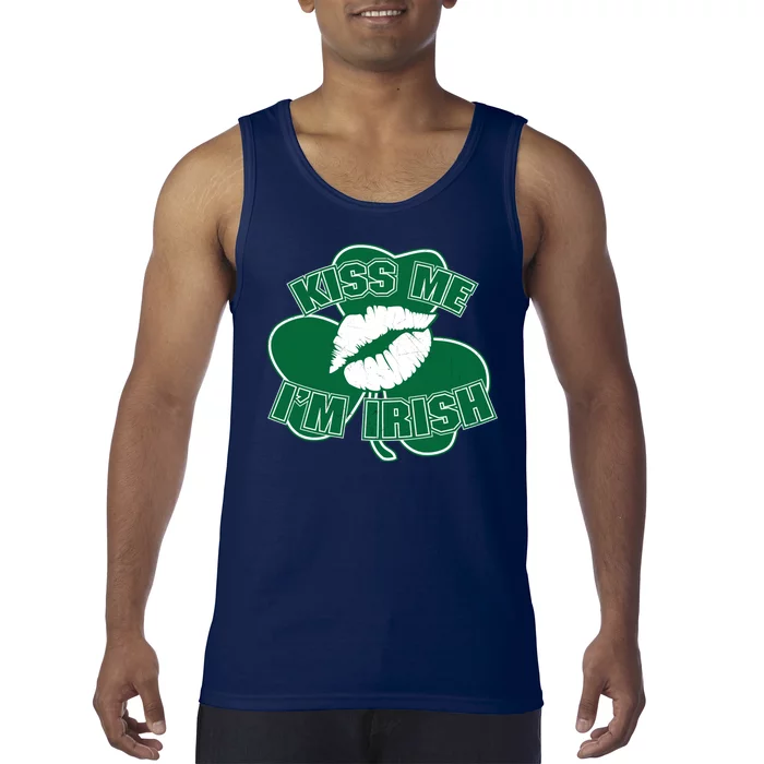 Kiss Me I'm Irish Lips Tank Top